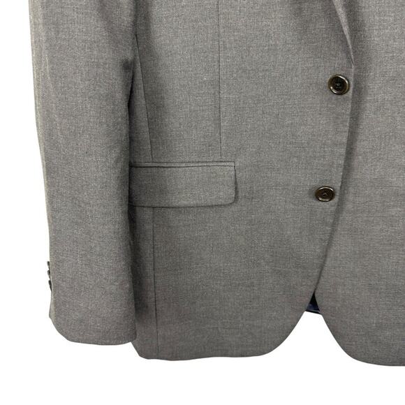 Joe Joseph Abboud Gray 100% Wool Suit Jacket Custom Made Blazer 2 Button sz 40 L - Picture 5 of 16